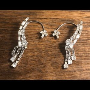 Vintage rhinestone ear wraps